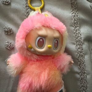 Pop Mart Pink and Yellow Plush Keychain